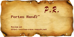 Portes René névjegykártya